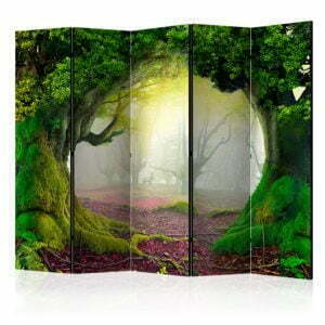 5-teiliges Paravent - Enchanted forest II [Room Dividers]