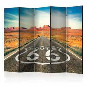 5-teiliges Paravent - Route 66 II [Room Dividers]