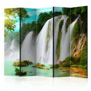 5-teiliges Paravent - Detian - waterfall (China) II [Room Dividers]