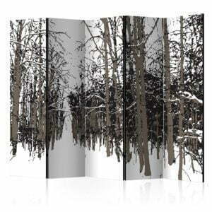5-teiliges Paravent - trees - autumn II [Room Dividers]