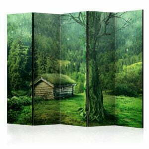 5-teiliges Paravent - Green seclusion II [Room Dividers]