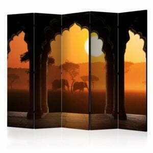 5-teiliges Paravent - Hear Africa II [Room Dividers]