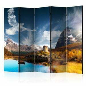 5-teiliges Paravent - Bird cloud II [Room Dividers]