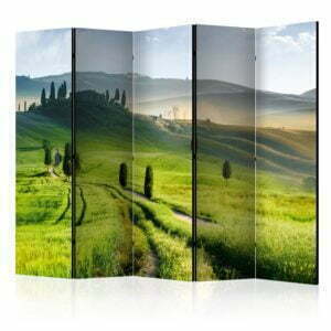5-teiliges Paravent - Morning in the countryside II [Room Dividers]