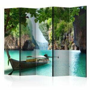 5-teiliges Paravent - Desolate boat II [Room Dividers]