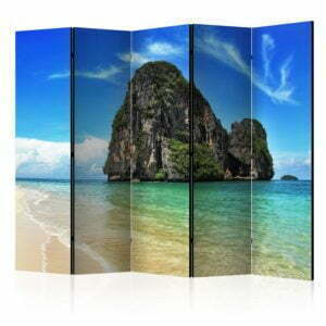 5-teiliges Paravent - Exotic landscape in Thailand, Railay beach II [Room Dividers]
