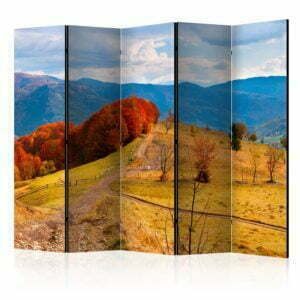 5-teiliges Paravent - Autumn landscape in the Carpathian mountains II [Room Dividers]