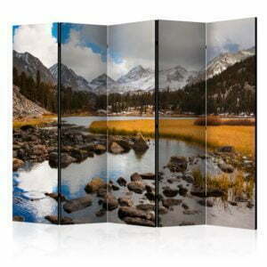 5-teiliges Paravent - Mountain stream II [Room Dividers]