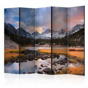 5-teiliges Paravent - Amazing mountain landscape II [Room Dividers]