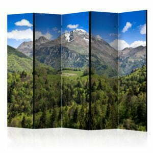 5-teiliges Paravent - Holiday in the mountains II [Room Dividers]