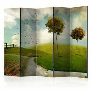 5-teiliges Paravent - autumn - landscape II [Room Dividers]
