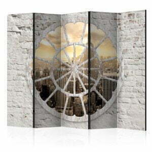 5-teiliges Paravent - New York: A View through the Window II [Room Dividers]