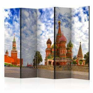 5-teiliges Paravent - Red Square, Moscow, Russia II [Room Dividers]