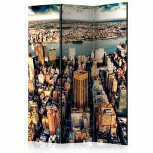 3-teiliges Paravent - Bird's Eye View of New York [Room Dividers]