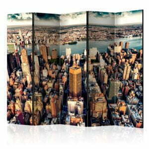 5-teiliges Paravent - Bird's Eye View of New York II [Room Dividers]