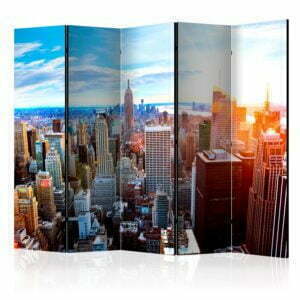 5-teiliges Paravent - Sunrise over Manhattan II [Room Dividers]
