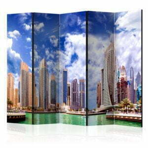 5-teiliges Paravent - Cumulus over Dubai II [Room Dividers]