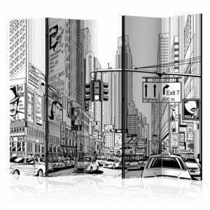 5-teiliges Paravent - Street in New York city II [Room Dividers]