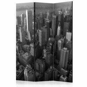 3-teiliges Paravent - New York: skyscrapers (bird's eye view) [Room Dividers]