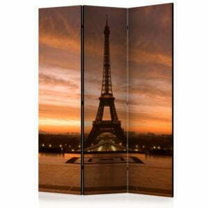 3-teiliges Paravent - Eiffel tower at dawn [Room Dividers]