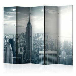 5-teiliges Paravent - Amazing view to New York Manhattan at sunrise II [Room Dividers]