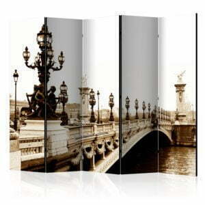 5-teiliges Paravent - Alexander III Bridge, Paris II [Room Dividers]