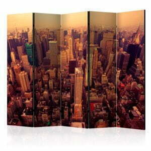 5-teiliges Paravent - Bird Eye View Of Manhattan, New York II [Room Dividers]