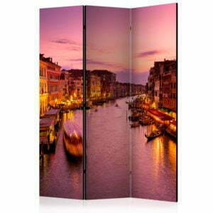 3-teiliges Paravent - City of lovers, Venice by night [Room Dividers]