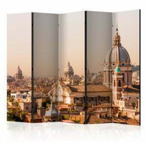 5-teiliges Paravent - Rome - bird's eye view II [Room Dividers]