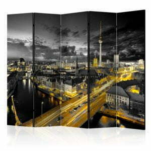 5-teiliges Paravent - Berlin at night II [Room Dividers]