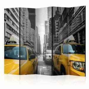 5-teiliges Paravent - New York taxi II [Room Dividers]