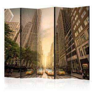 5-teiliges Paravent - In the shadow of skyscrapers II [Room Dividers]