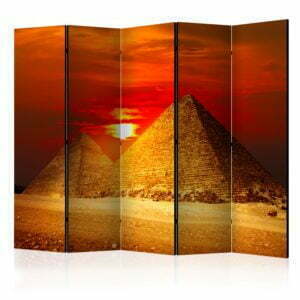 5-teiliges Paravent - The Giza Necropolis - sunset II [Room Dividers]