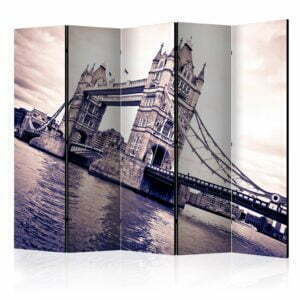 5-teiliges Paravent - Tower Bridge II [Room Dividers]