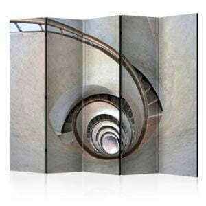 5-teiliges Paravent - White spiral stairs II [Room Dividers]