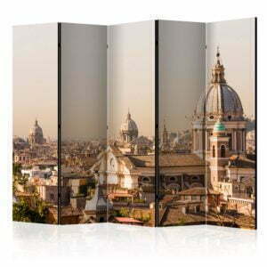 5-teiliges Paravent - Rome - bird's eye view II [Room Dividers]