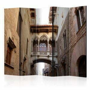 5-teiliges Paravent - Barcelona Palau generalitat in gothic Barrio II [Room Dividers]