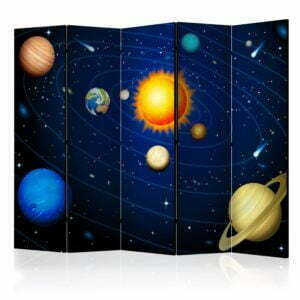 5-teiliges Paravent - Solar system II [Room Dividers]