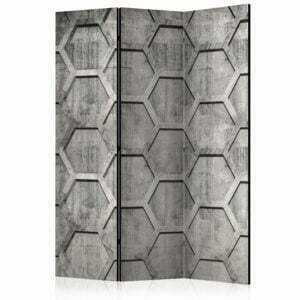 3-teiliges Paravent - Platinum cubes [Room Dividers]