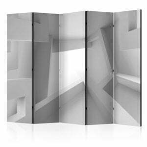5-teiliges Paravent - White room II [Room Dividers]