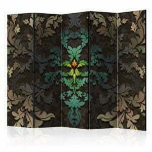 5-teiliges Paravent - Dancing leaves II [Room Dividers]