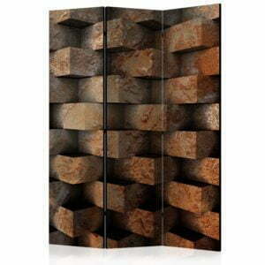 3-teiliges Paravent - Brick  braid  [Room Dividers]