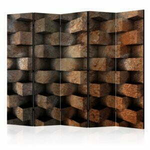 5-teiliges Paravent - Brick  braid  II [Room Dividers]