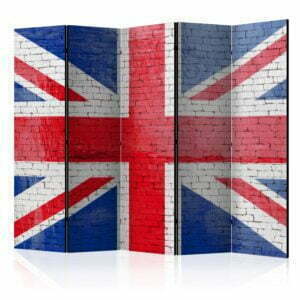 5-teiliges Paravent - British flag II [Room Dividers]
