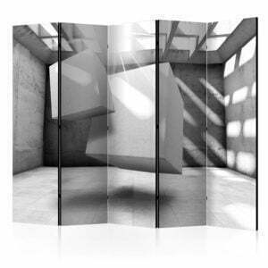 5-teiliges Paravent - Dancing Squares II [Room Dividers]