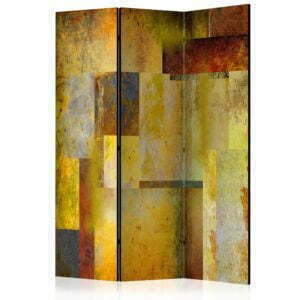 3-teiliges Paravent - Orange Hue of Art Expression  [Room Dividers]