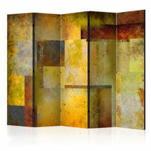 5-teiliges Paravent - Orange Hue of Art Expression  II [Room Dividers]