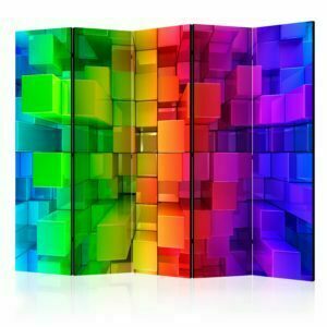 5-teiliges Paravent - Colour jigsaw II [Room Dividers]