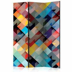 3-teiliges Paravent - Colour Patchwork [Room Dividers]