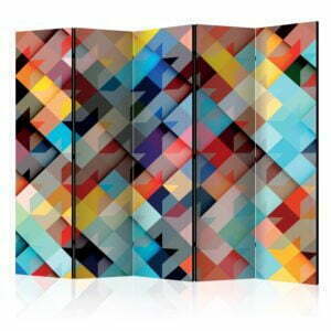 5-teiliges Paravent - Colour Patchwork II [Room Dividers]